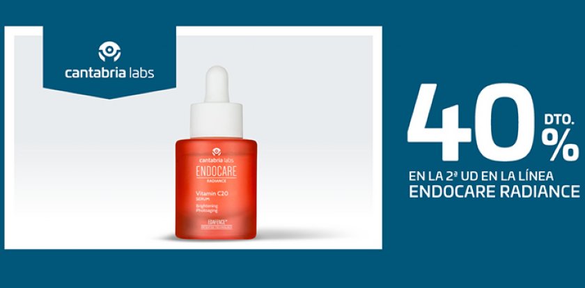 40% de descuento en la 2ªud en la línea Endocare Radiance