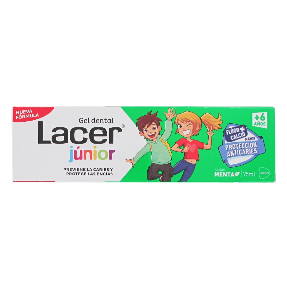 Lacer Junior gel dental 75 ml sabor menta 