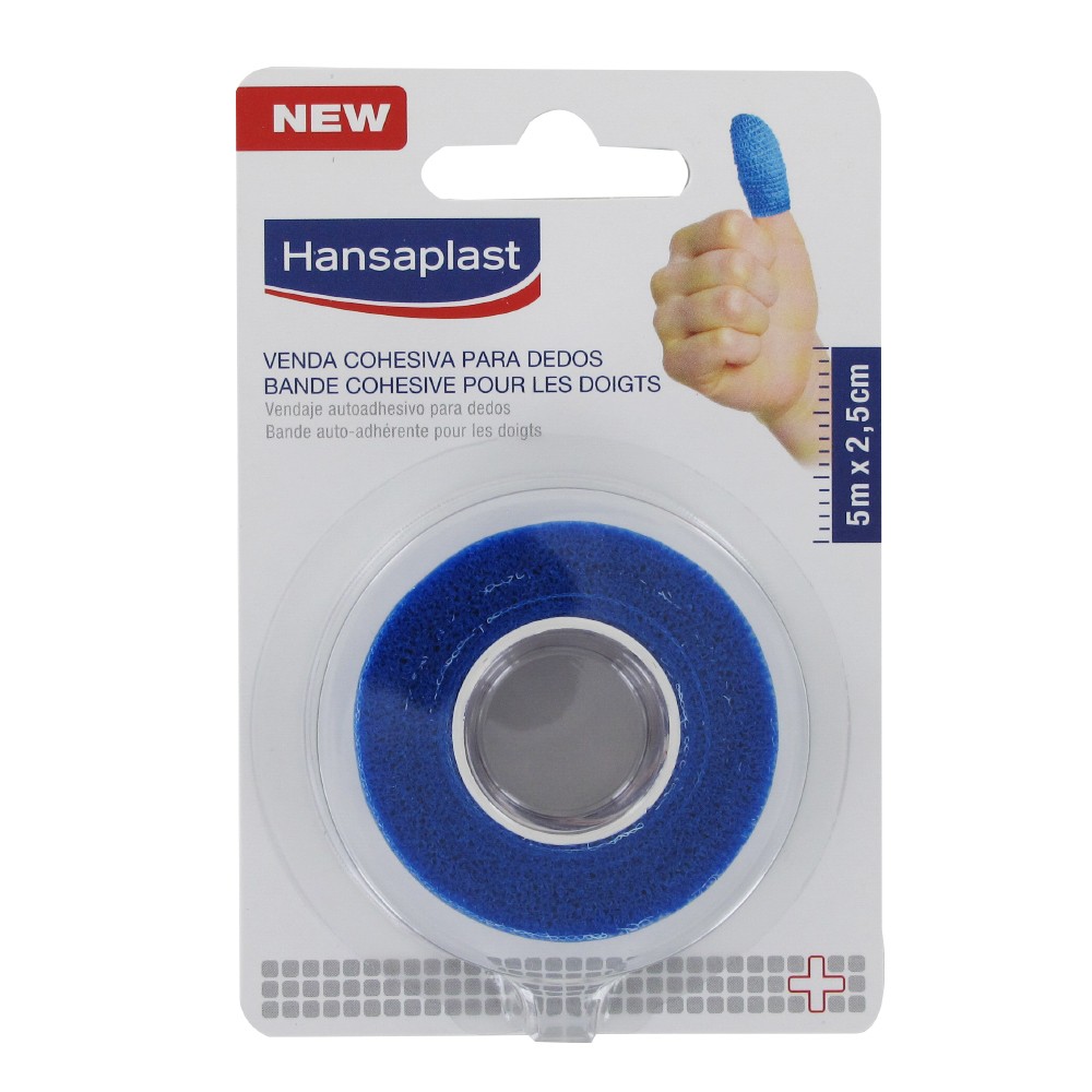 Hansaplast venda azul cohesiva para dedos 5m x 2,5 cm