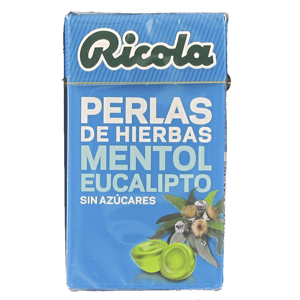 Ricola Mentol -Eucalipto  perlas sin azucar 25 g 