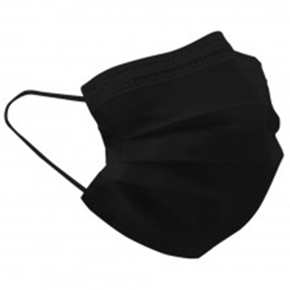 Mascarilla quirúrgica adulto negro 10unds