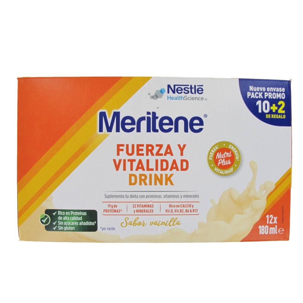 Meritene Drink Vainilla 180ml 12 bricks