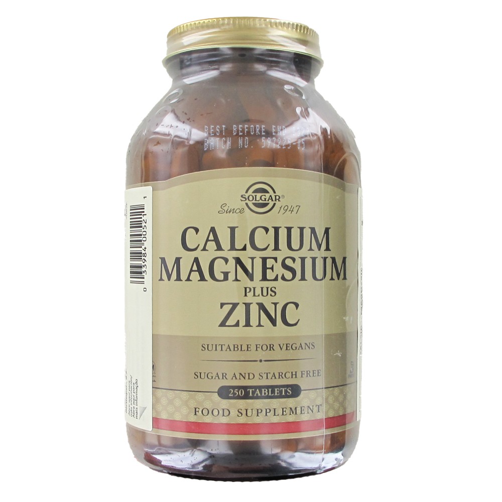 Solgar Calcium Magnesium Plus Zinc 250 Comprimidos